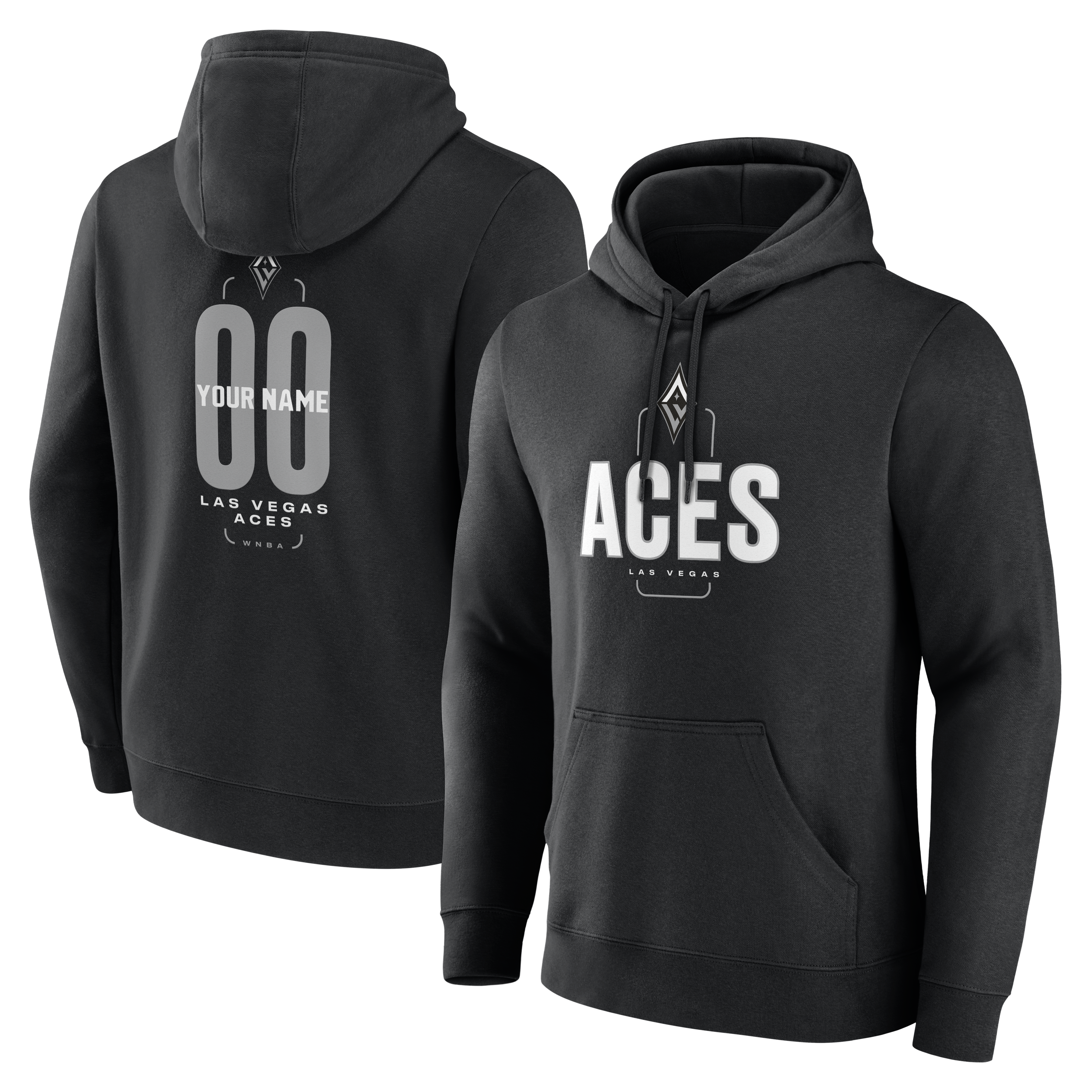 Men’s Black Las Vegas Aces Big & Tall Personalized Center Court Pullover Hoodie Men’s Black Las Vegas Aces Big & Tall Personalized Center Court Pullover Hoodie