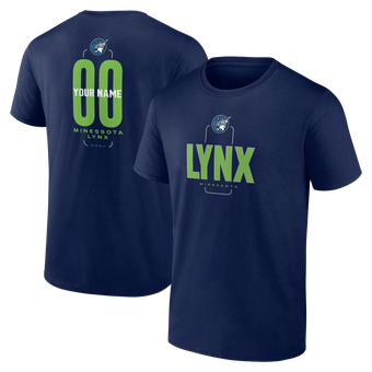 Men's Navy Minnesota Lynx Big & Tall Personalized Center Court T-Shirt
