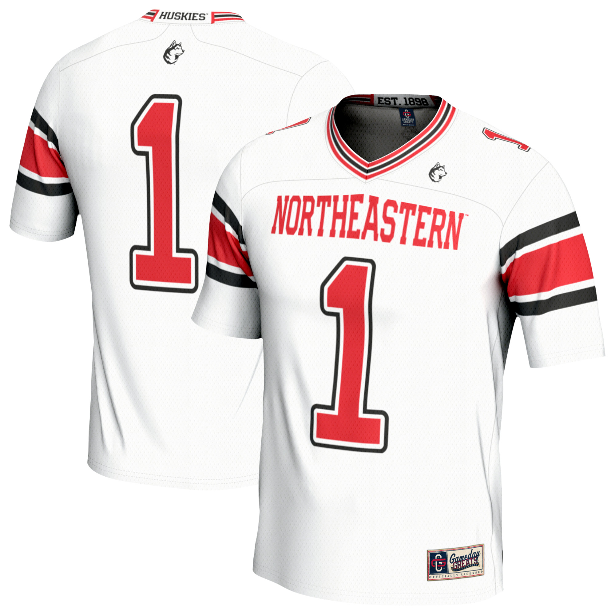 Youth GameDay Greats White #1 Northeastern Huskies Lightweight Collegiate Football Fashion Jersey Youth GameDay Greats White #1 Northeastern Huskies Lightweight Collegiate Football Fashion Jersey