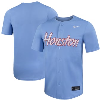 Men's Nike Light Blue Houston Cougars  Limited Baseball Jersey