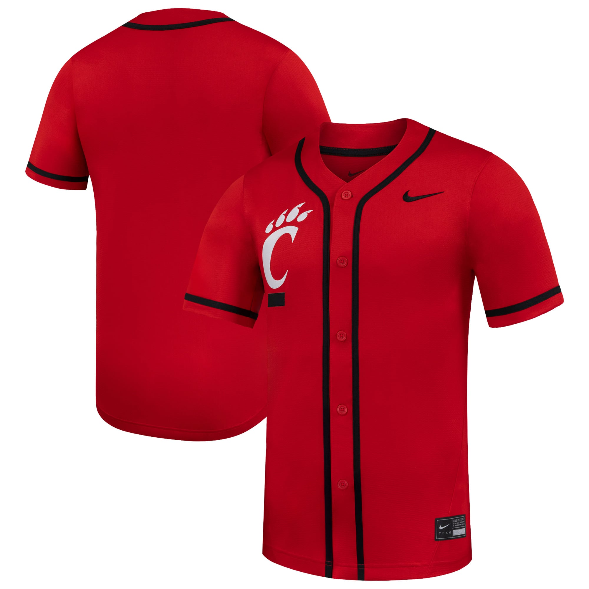 Men's Nike Red Cincinnati Bearcats Replica Baseball Jersey