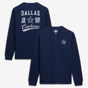 Men's Darius Rucker Collection by Fanatics  Navy Dallas Cowboys Waffle-Knit Long-Sleeve Thermal T-Shirt