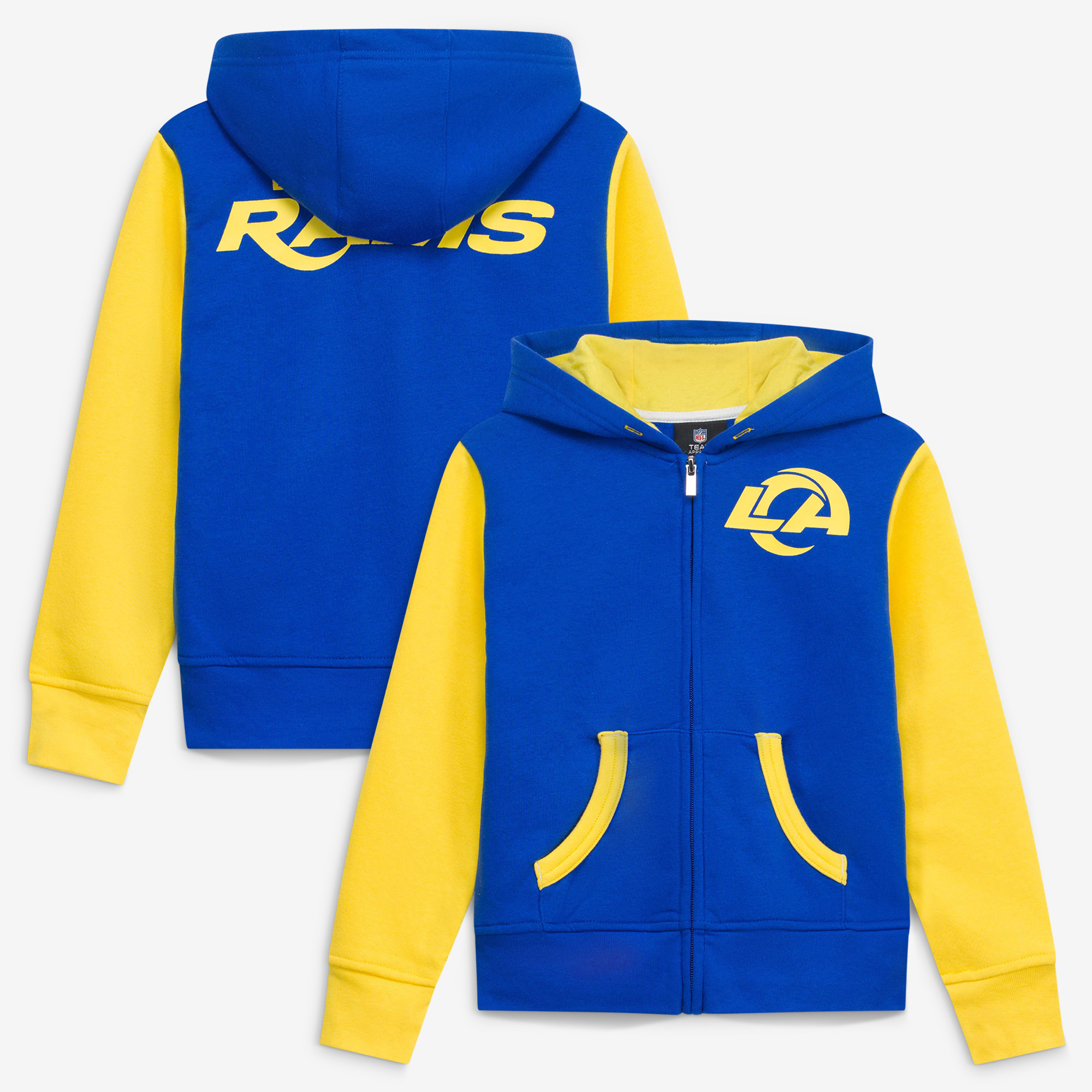 Preschool Outerstuff  Royal/Gold Los Angeles Rams Stadium Colorblock Full-Zip Hoodie