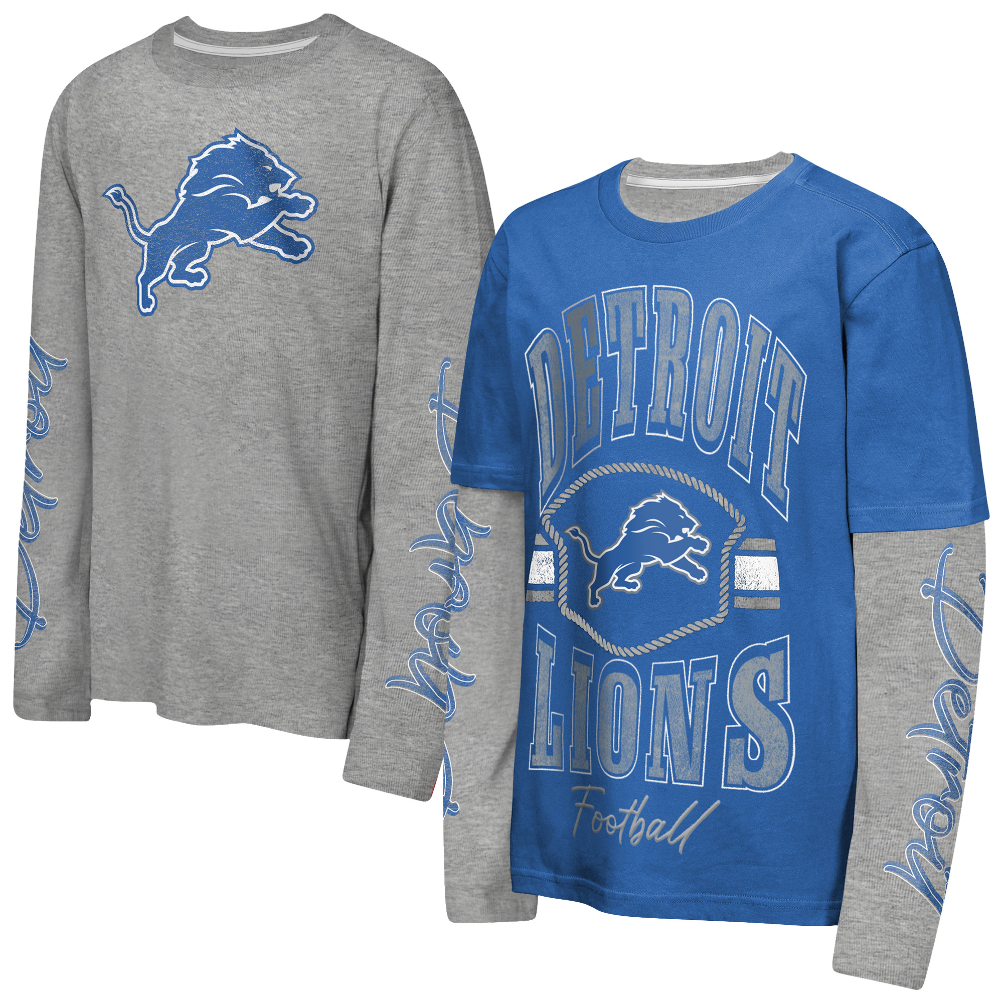 Preschool Outerstuff  Blue/Silver Detroit Lions Motion Combo Set