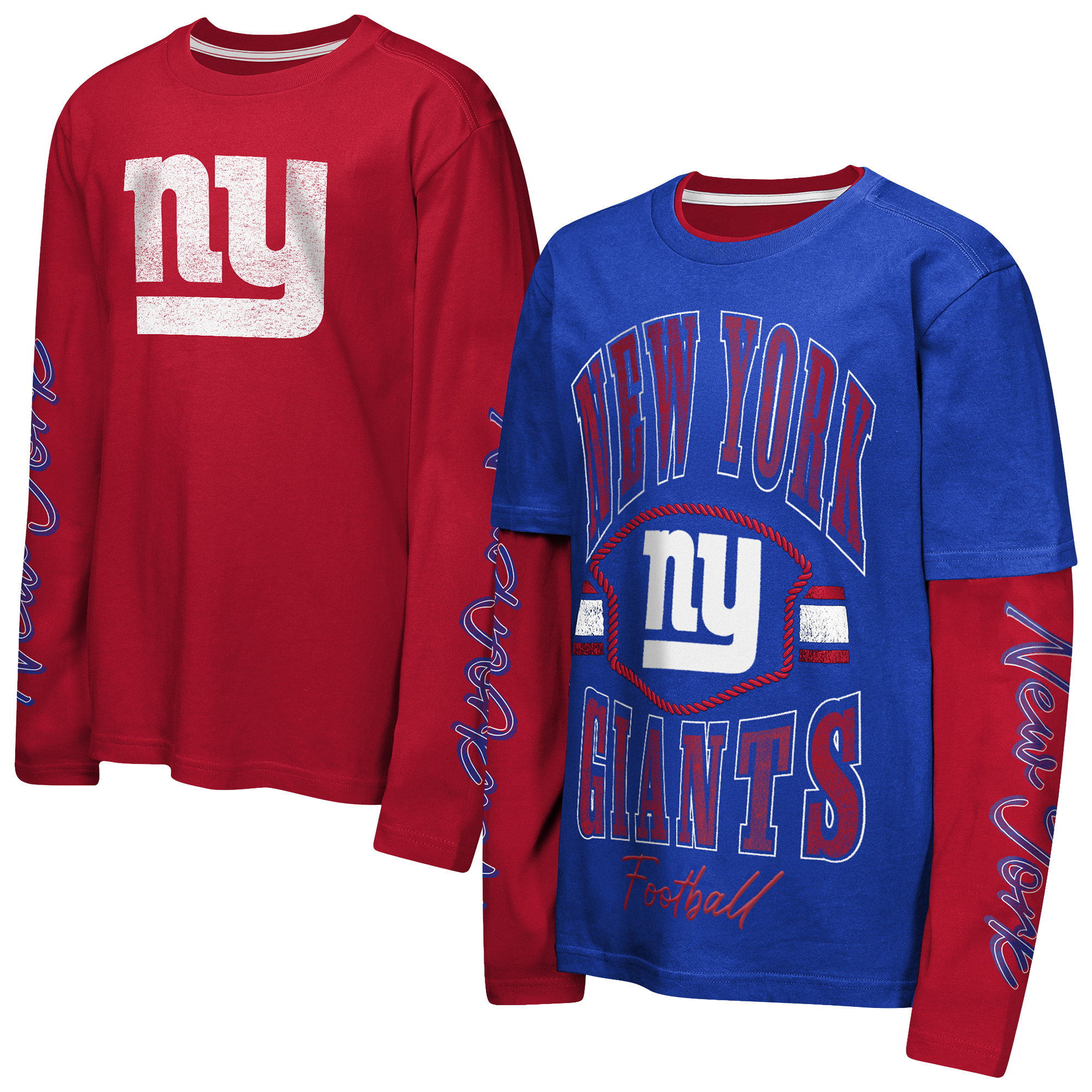 Preschool Outerstuff  Royal/Red New York Giants Motion Combo Set