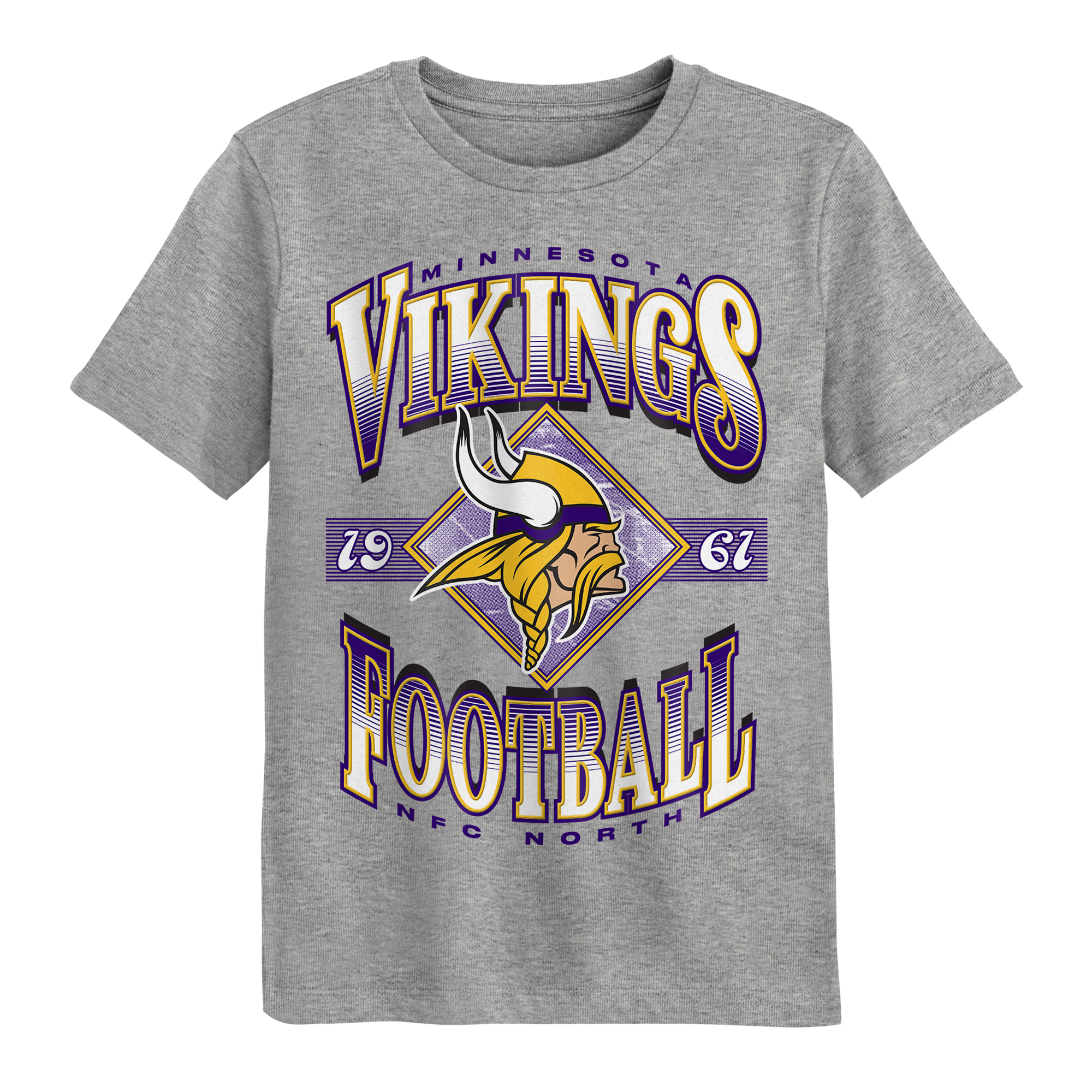 Preschool Outerstuff Dark Heather Gray Minnesota Vikings Of Days Past T-Shirt