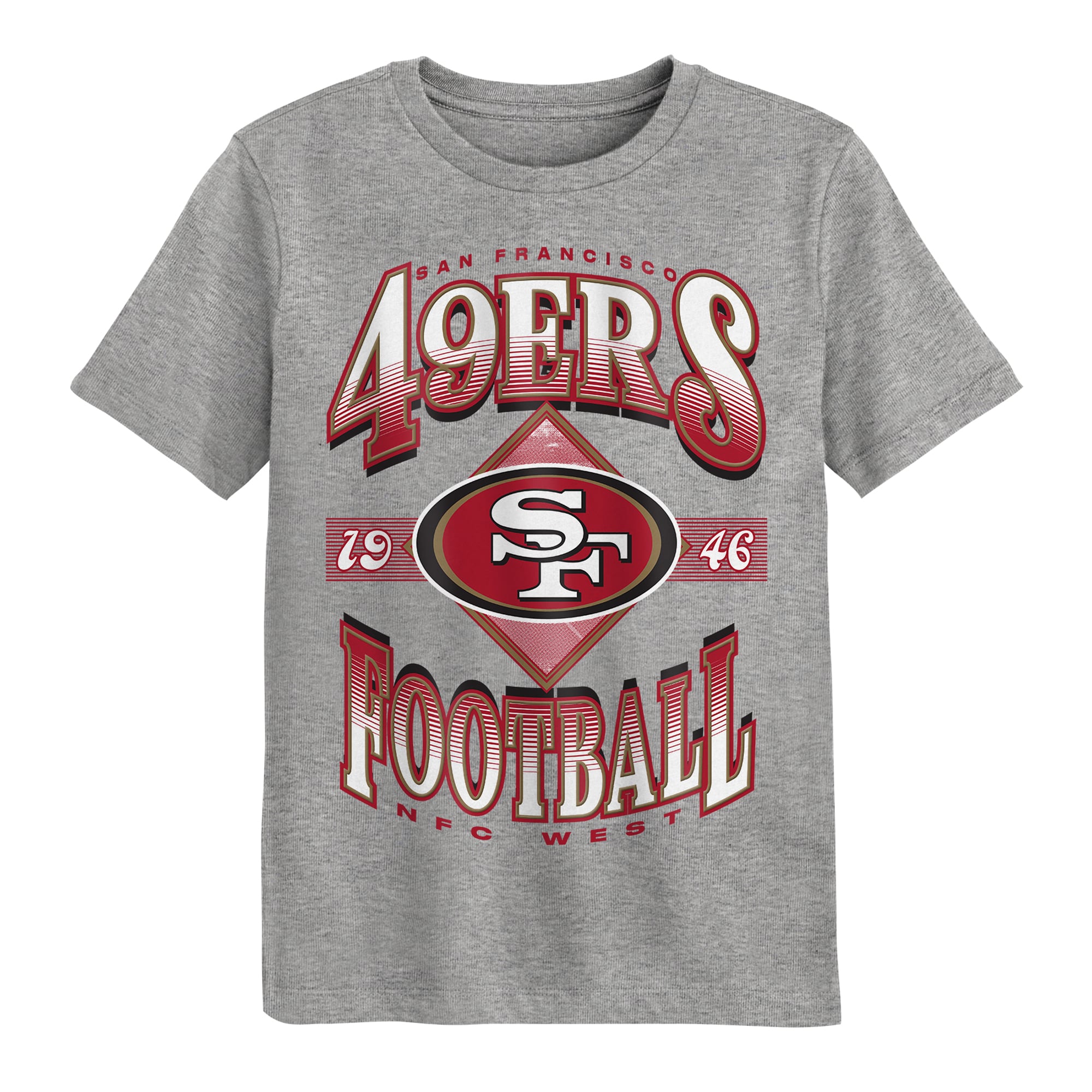 Preschool Outerstuff Dark Heather Gray San Francisco 49ers Of Days Past T-Shirt
