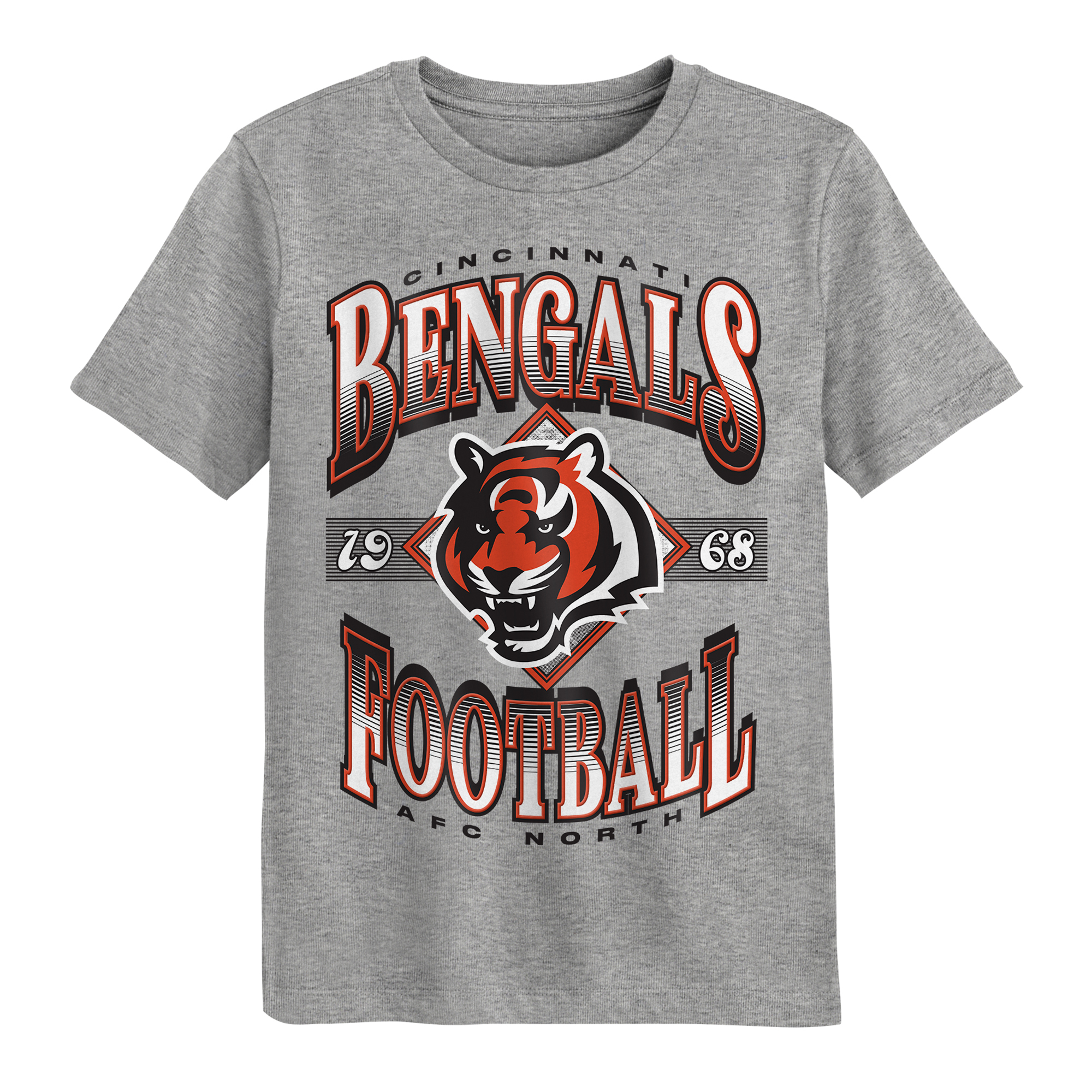 Preschool Outerstuff Dark Heather Gray Cincinnati Bengals Of Days Past T-Shirt