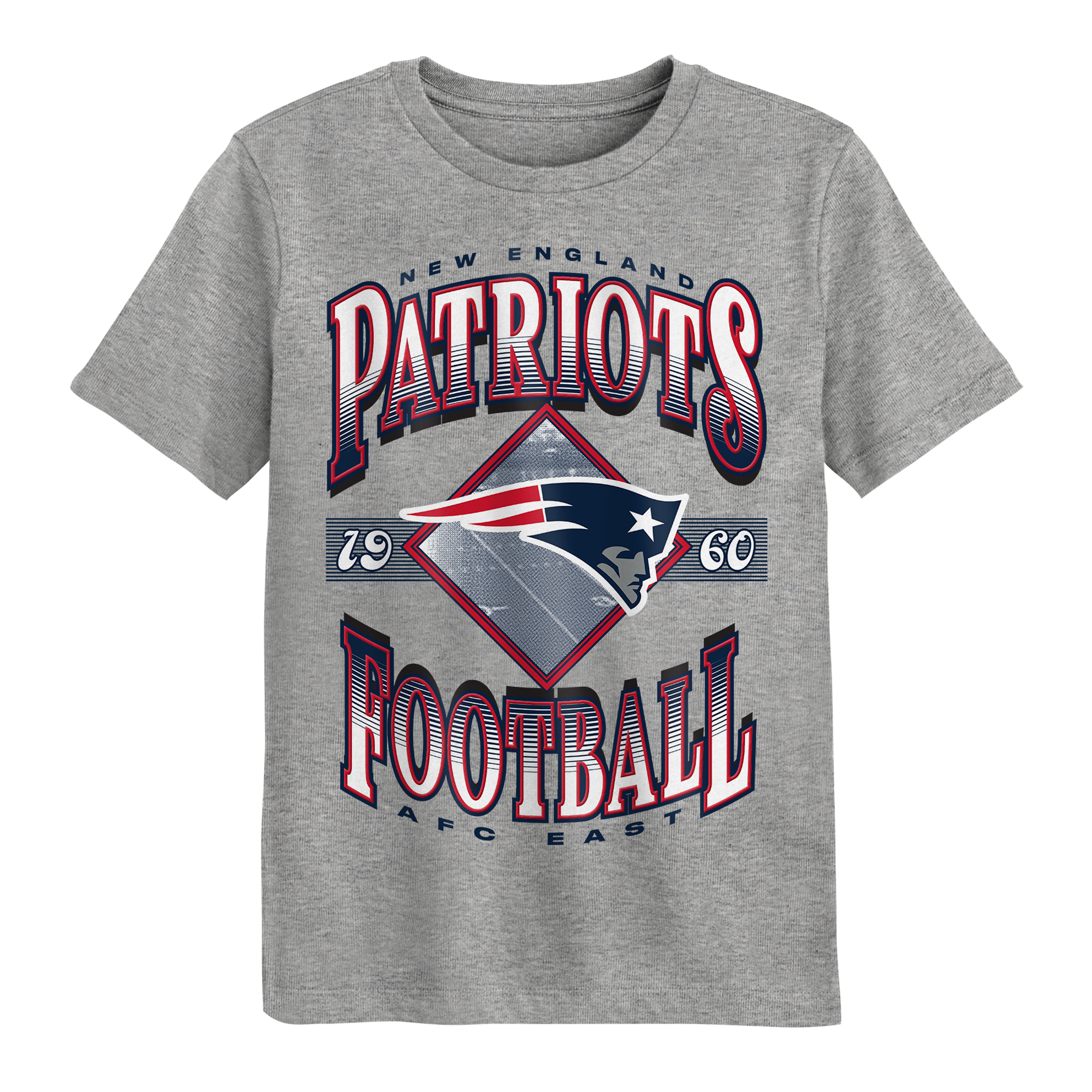 Preschool Outerstuff Dark Heather Gray New England Patriots Of Days Past T-Shirt