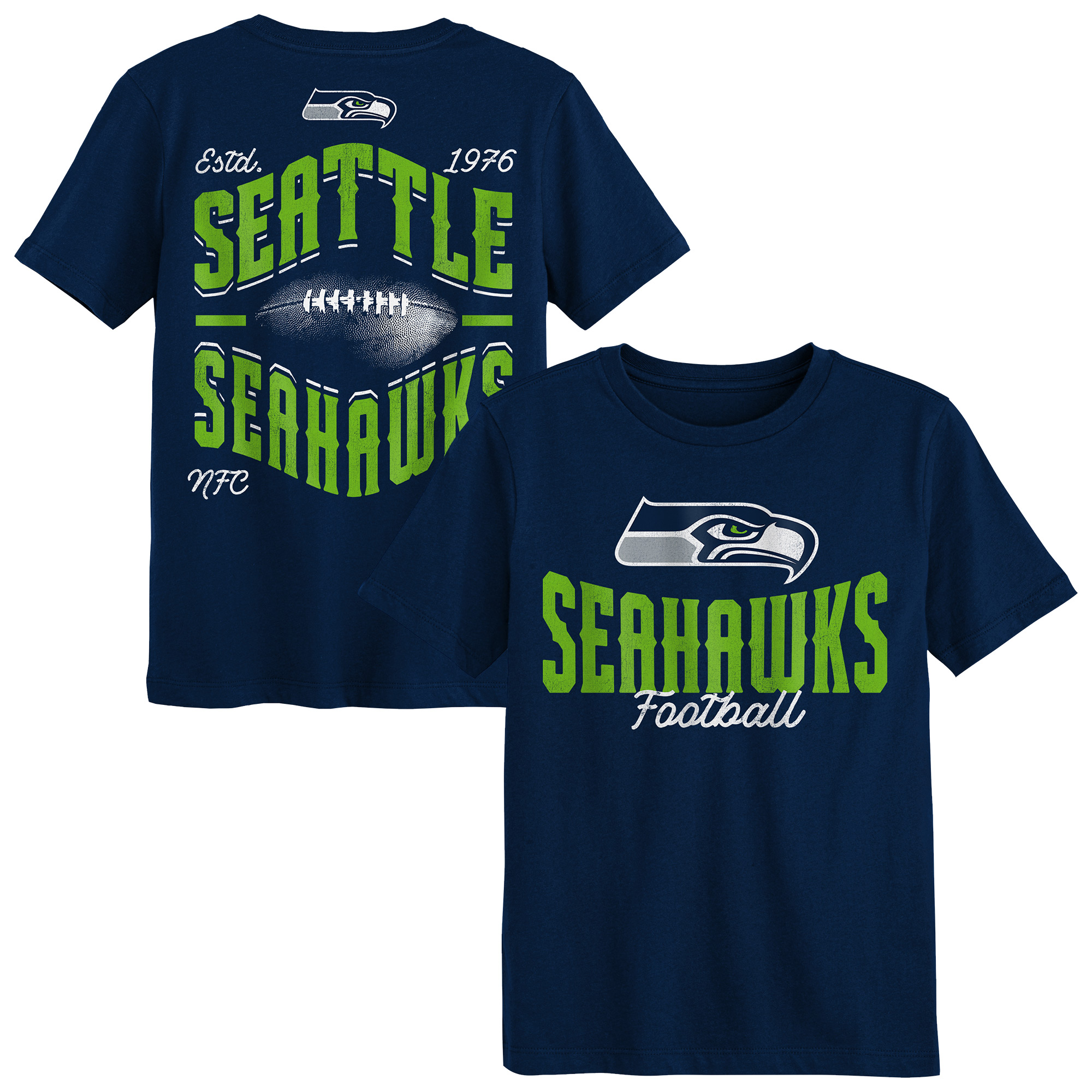Outerstuff Toddler Boys' 2T-5T Seattle Seahawks Top Pick Graphic T-Shirt - College Navy