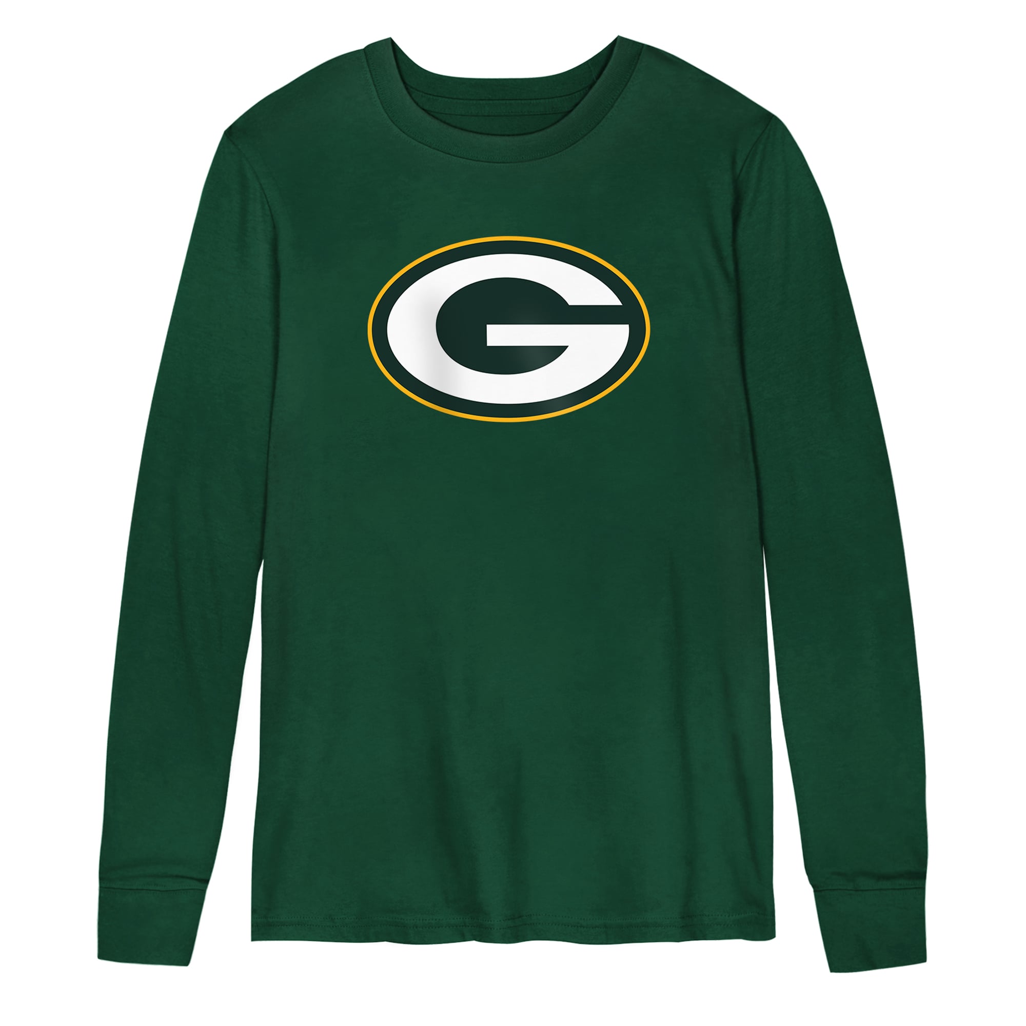 Preschool Outerstuff Green Green Bay Packers Primary Logo Long Sleeve T-Shirt