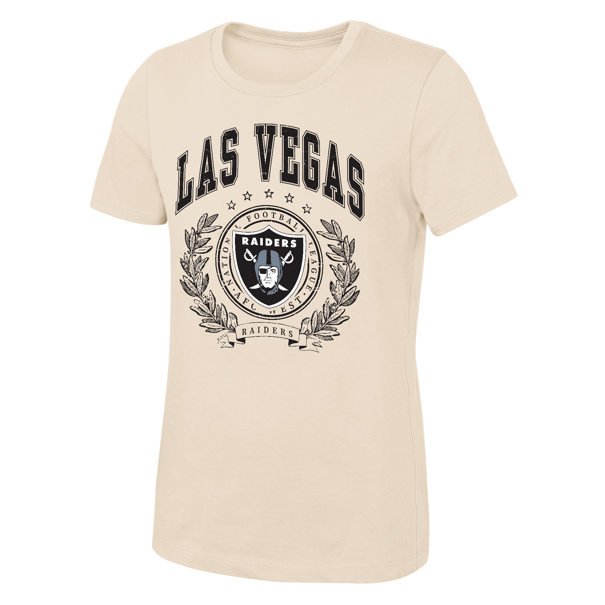 Girls Youth Outerstuff  Natural Las Vegas Raiders Undefeated T-Shirt