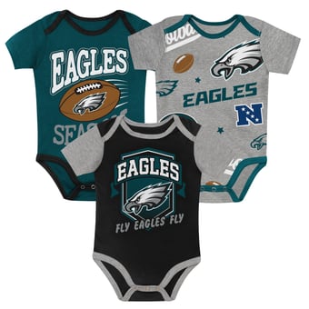 Infant Outerstuff  Philadelphia Eagles First Round Pick 3-Piece Bodysuit Set