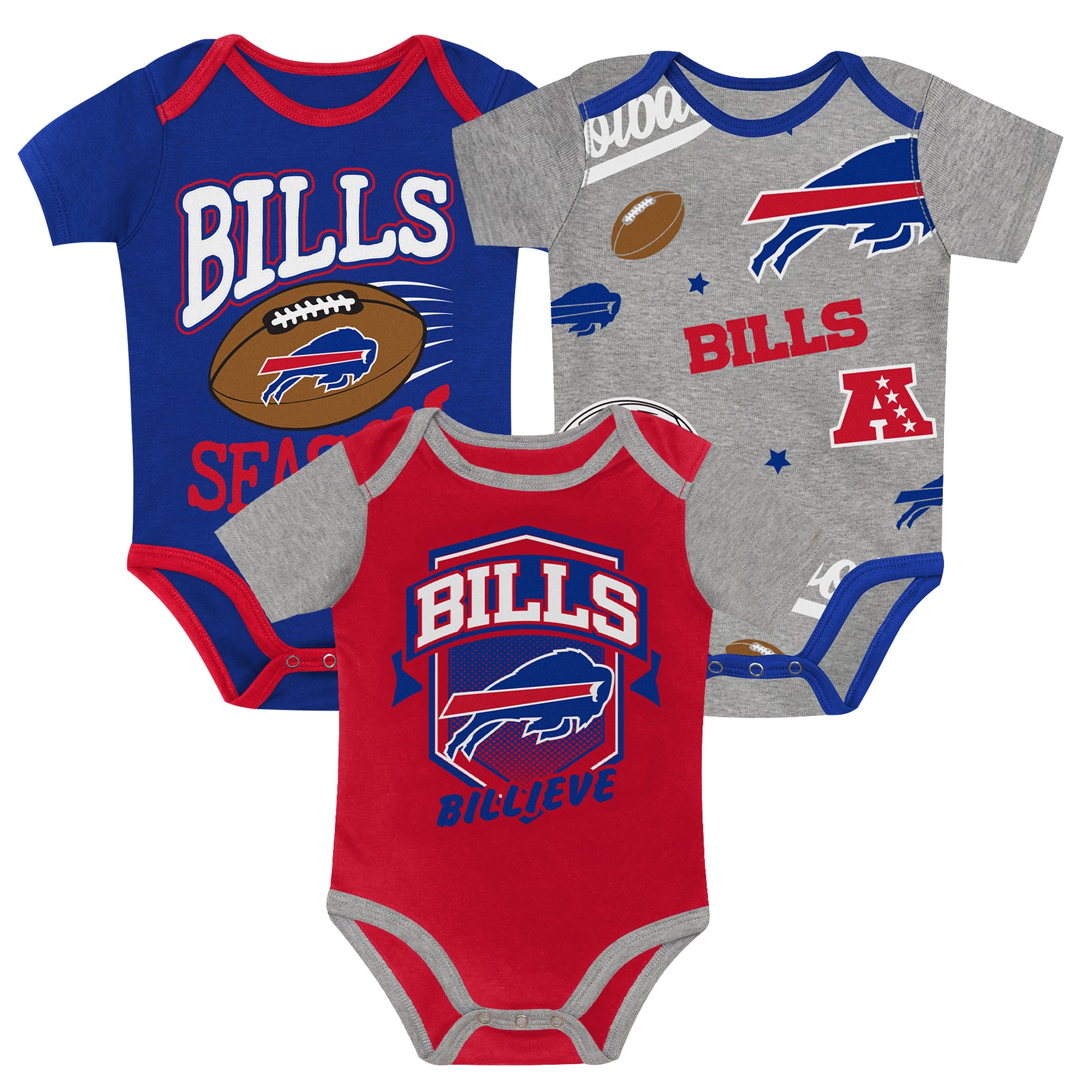 Infant Outerstuff  Buffalo Bills First Round Pick 3-Piece Bodysuit Set