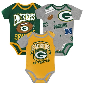 Infant Outerstuff  Green Bay Packers First Round Pick 3-Piece Bodysuit Set