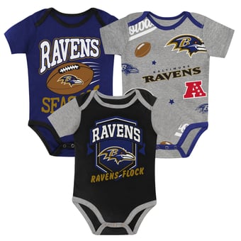 Infant Outerstuff  Baltimore Ravens First Round Pick 3-Piece Bodysuit Set