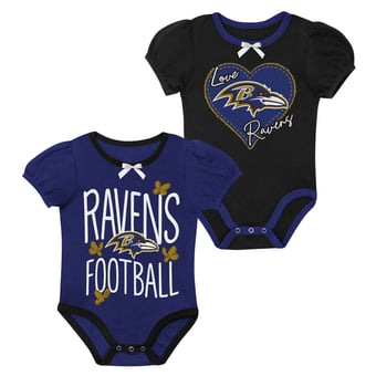 Newborn & Infant Outerstuff Purple/Black Baltimore Ravens Star Power Two-Piece Bodysuit Set