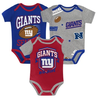 Newborn Outerstuff  New York Giants First Round Pick Three-Piece Bodysuit Set