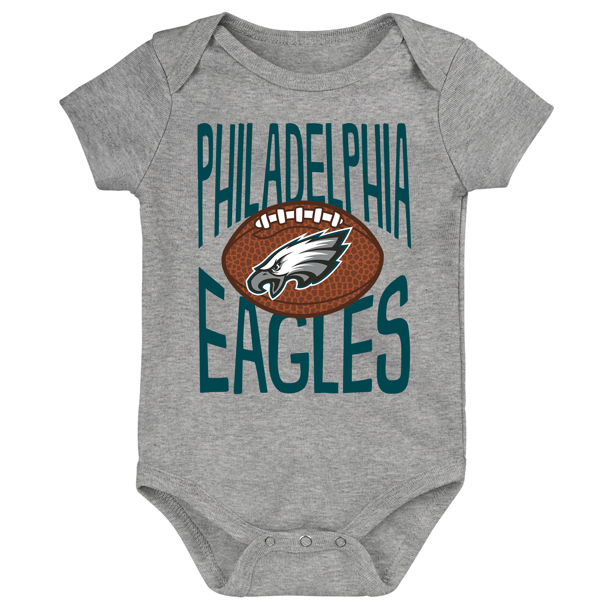Newborn Outerstuff  Gray Philadelphia Eagles For the Ball Bodysuit
