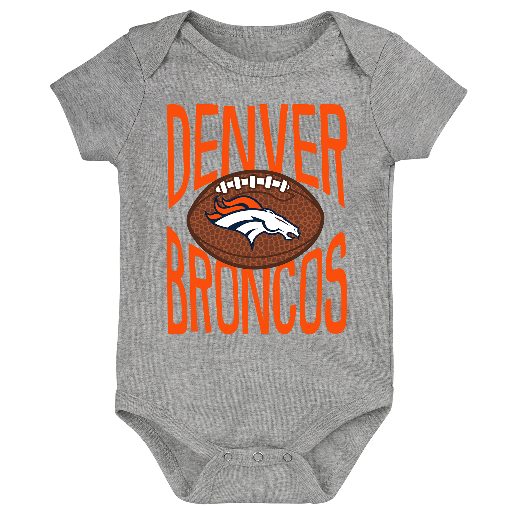 Newborn Outerstuff Gray Denver Broncos For the Ball Bodysuit