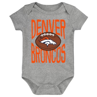 Newborn Outerstuff  Gray Denver Broncos For the Ball Bodysuit