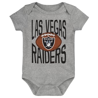 Newborn Outerstuff  Gray Las Vegas Raiders For the Ball Bodysuit