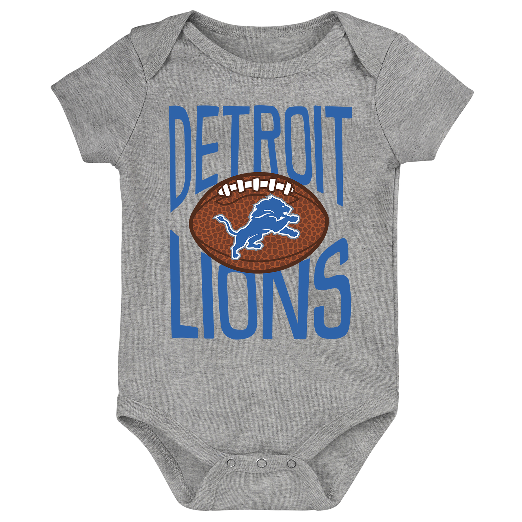 Newborn Outerstuff  Gray Detroit Lions For the Ball Bodysuit