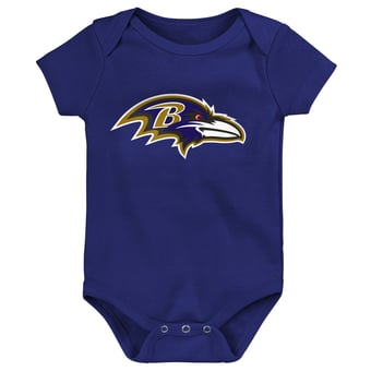 Newborn Outerstuff Purple Baltimore Ravens Primary Logo Bodysuit