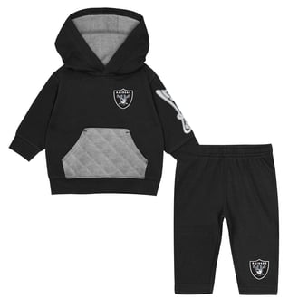 Toddler Outerstuff Black Las Vegas Raiders Drive Stopper Hoodie & Pants Fleece Set