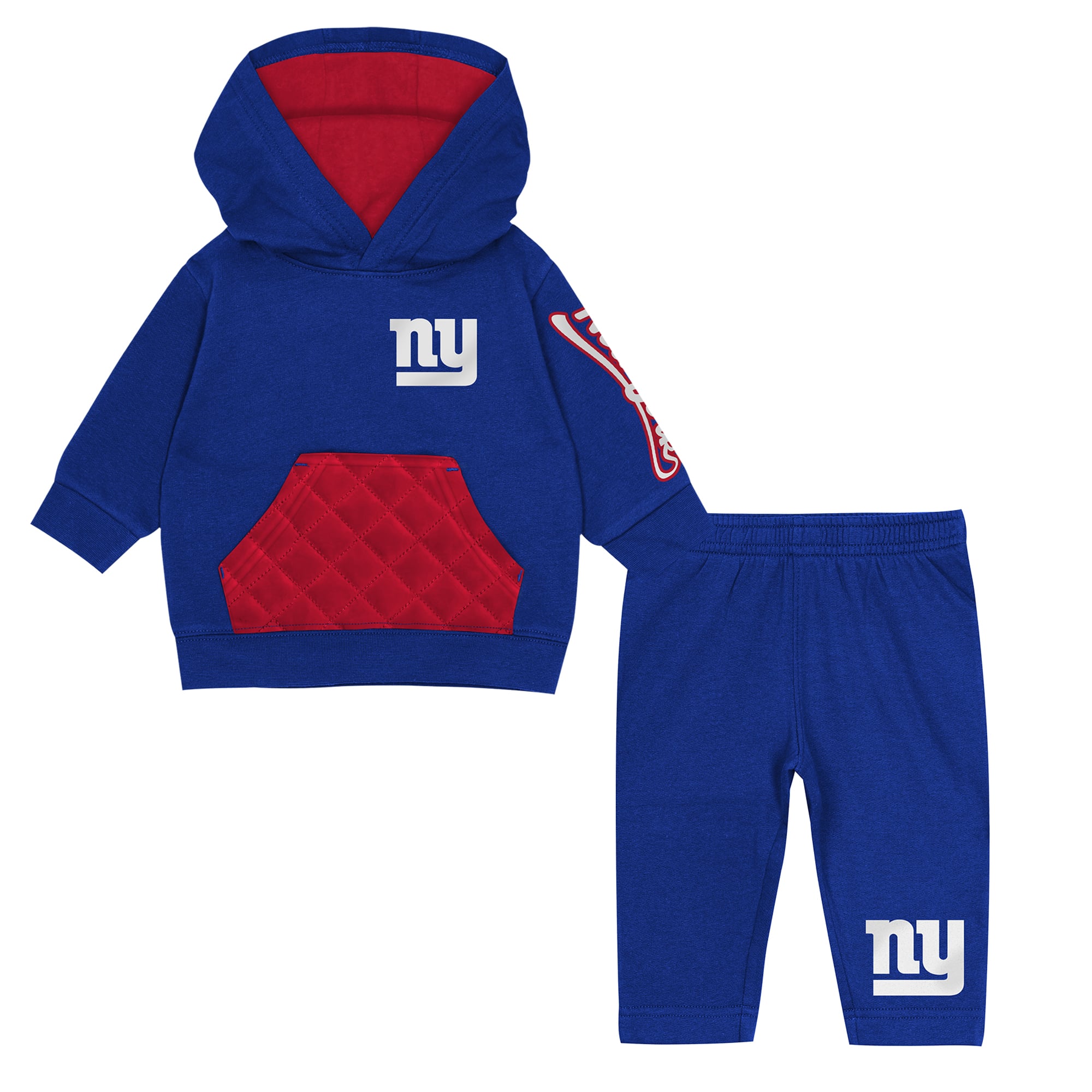 Toddler Outerstuff Royal New York Giants Drive Stopper Hoodie & Pants Fleece Set