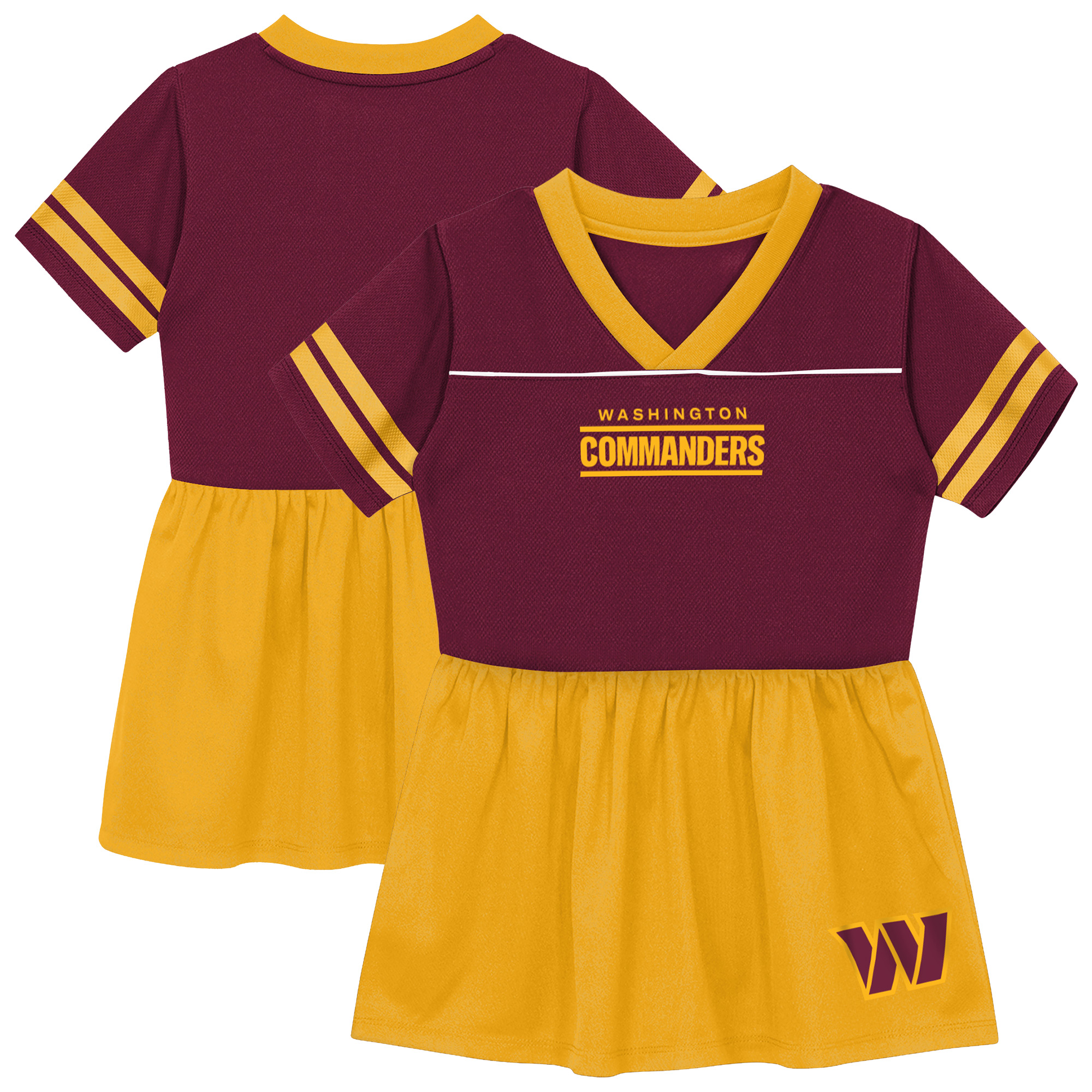 Toddler Outerstuff Burgundy Washington Commanders Stadium Lights V-Neck Fashion Football Jersey Dress