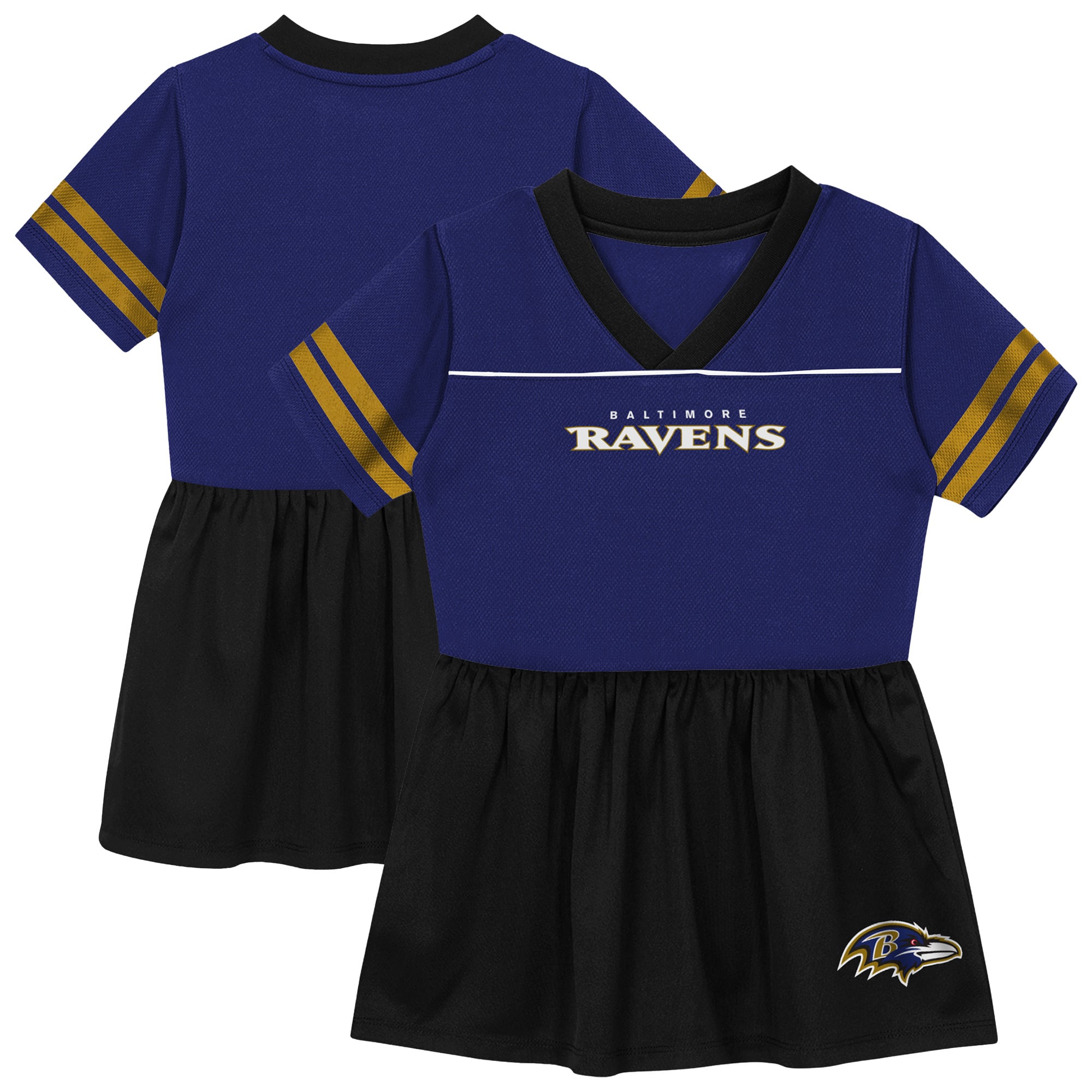 Toddler Outerstuff Purple Baltimore Ravens Stadium Lights V-Neck Fashion Football Jersey Dress Toddler Outerstuff Purple Baltimore Ravens Stadium Lights V-Neck Fashion Football Jersey Dress