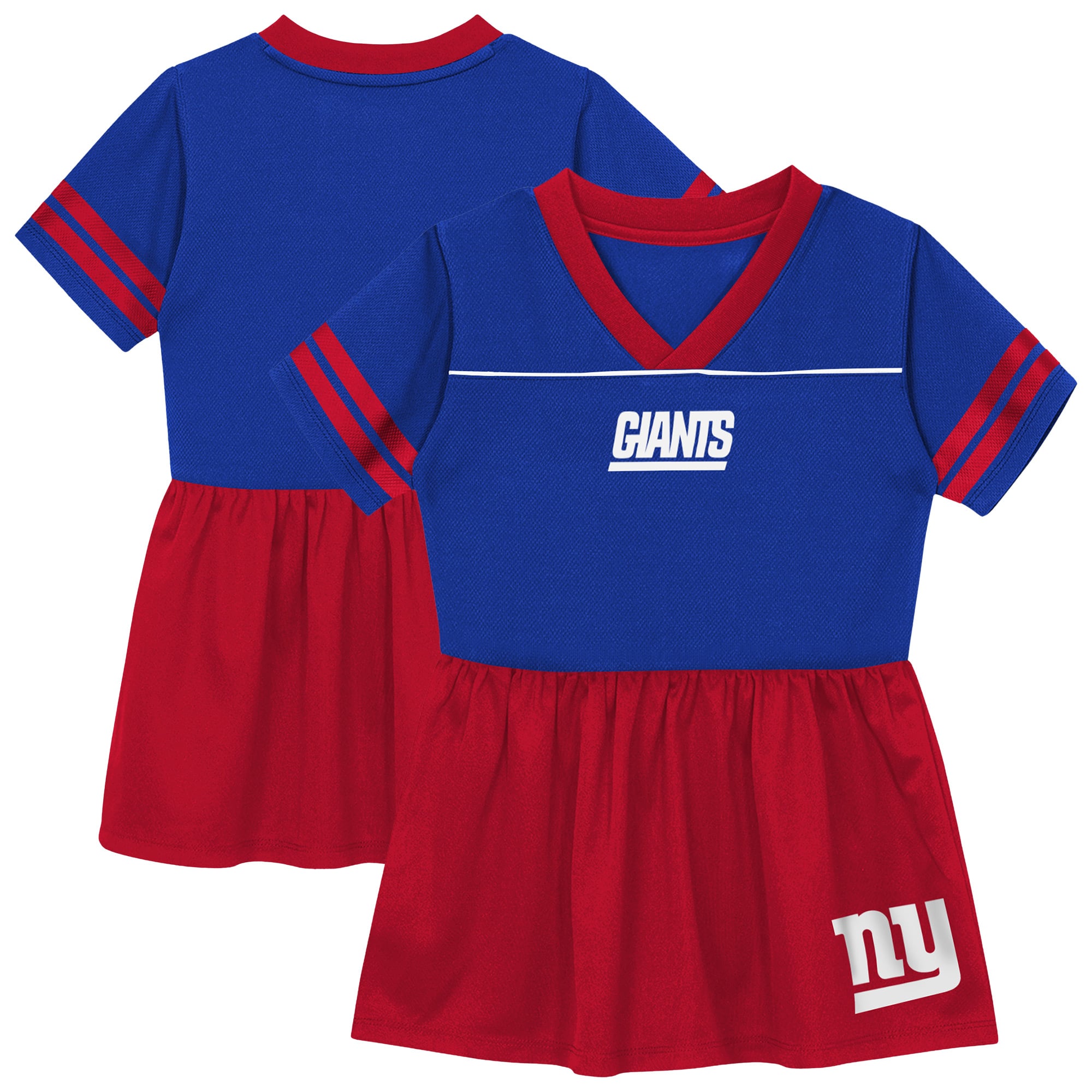 Toddler Outerstuff  Royal New York Giants Stadium Lights V-Neck Fashion Football Jersey Dress