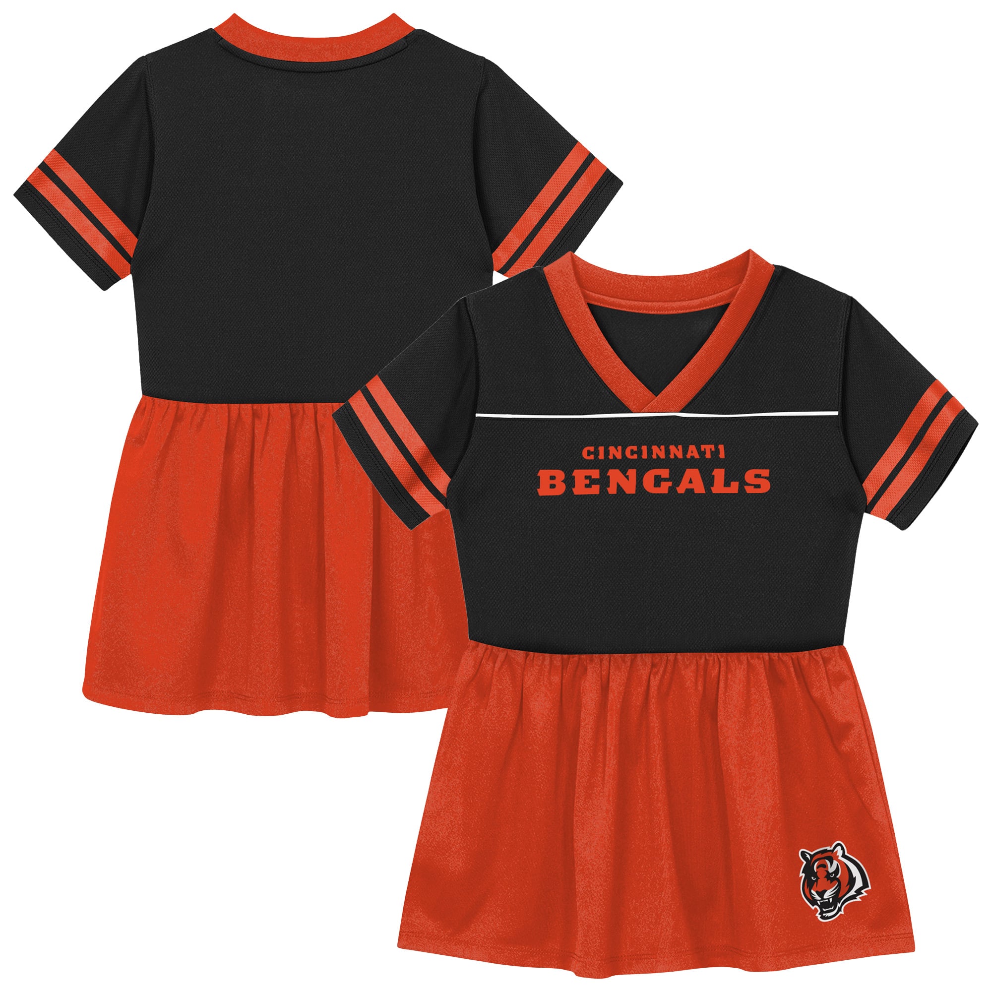 Toddler Outerstuff Black Cincinnati Bengals Stadium Lights V-Neck Fashion Football Jersey Dress Toddler Outerstuff Black Cincinnati Bengals Stadium Lights V-Neck Fashion Football Jersey Dress