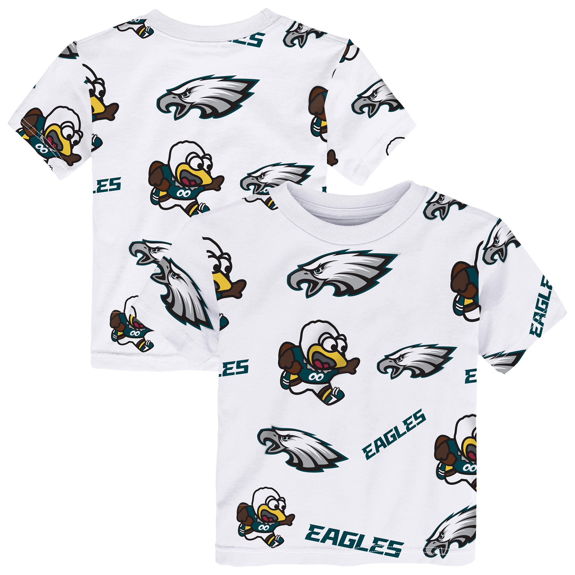 Outerstuff Toddler White Philadelphia Eagles Mascot Play T-Shirt - White