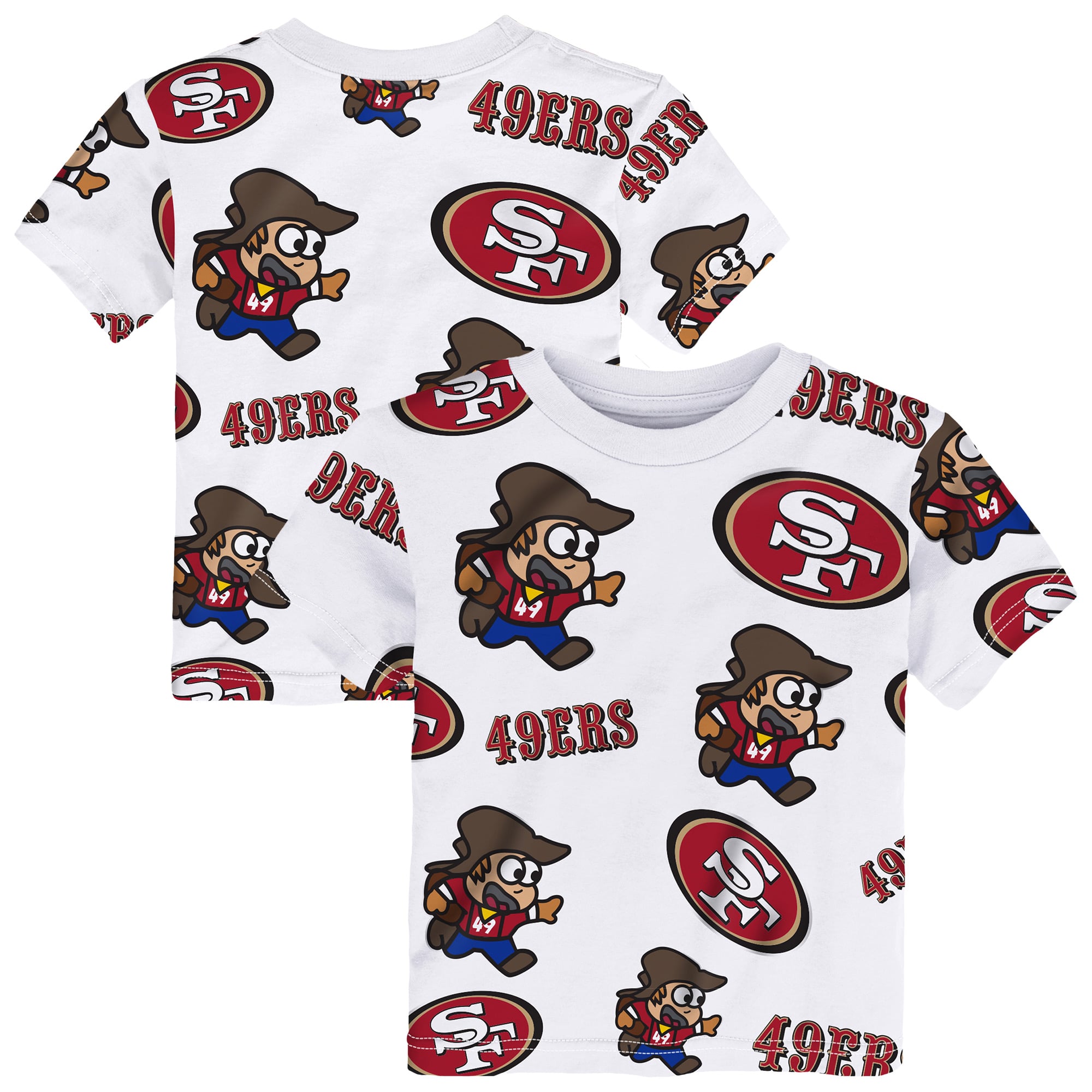 Toddler Outerstuff White San Francisco 49ers Mascot Play T-Shirt