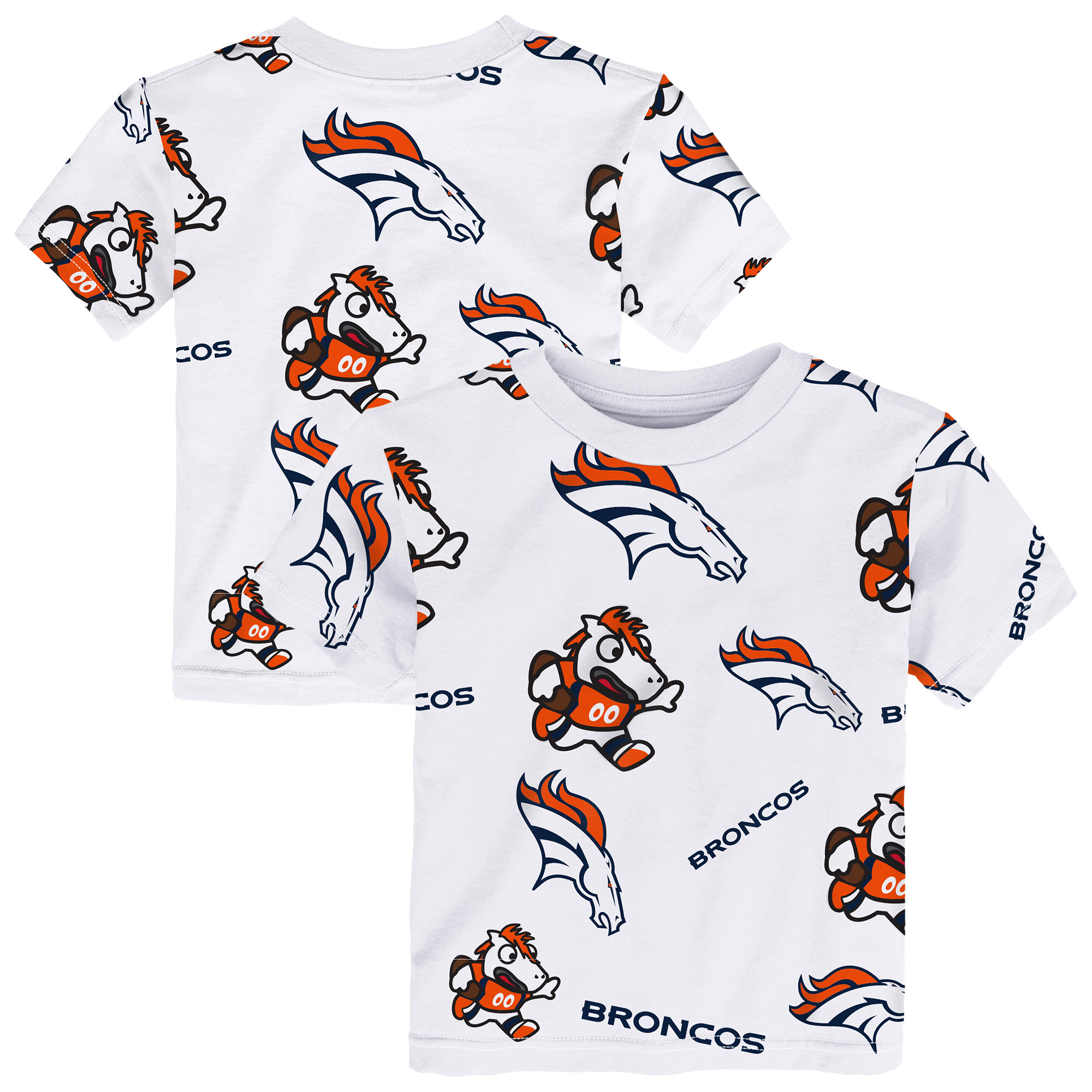 Outerstuff Toddler White Denver Broncos Mascot Play T-Shirt - White