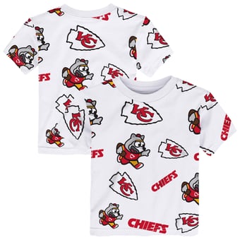 Toddler Outerstuff White Kansas City Chiefs Mascot Play T-Shirt