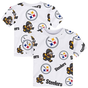 Toddler Outerstuff White Pittsburgh Steelers Mascot Play T-Shirt