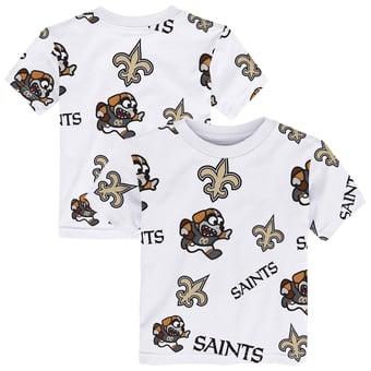 Toddler Outerstuff White New Orleans Saints Mascot Play T-Shirt
