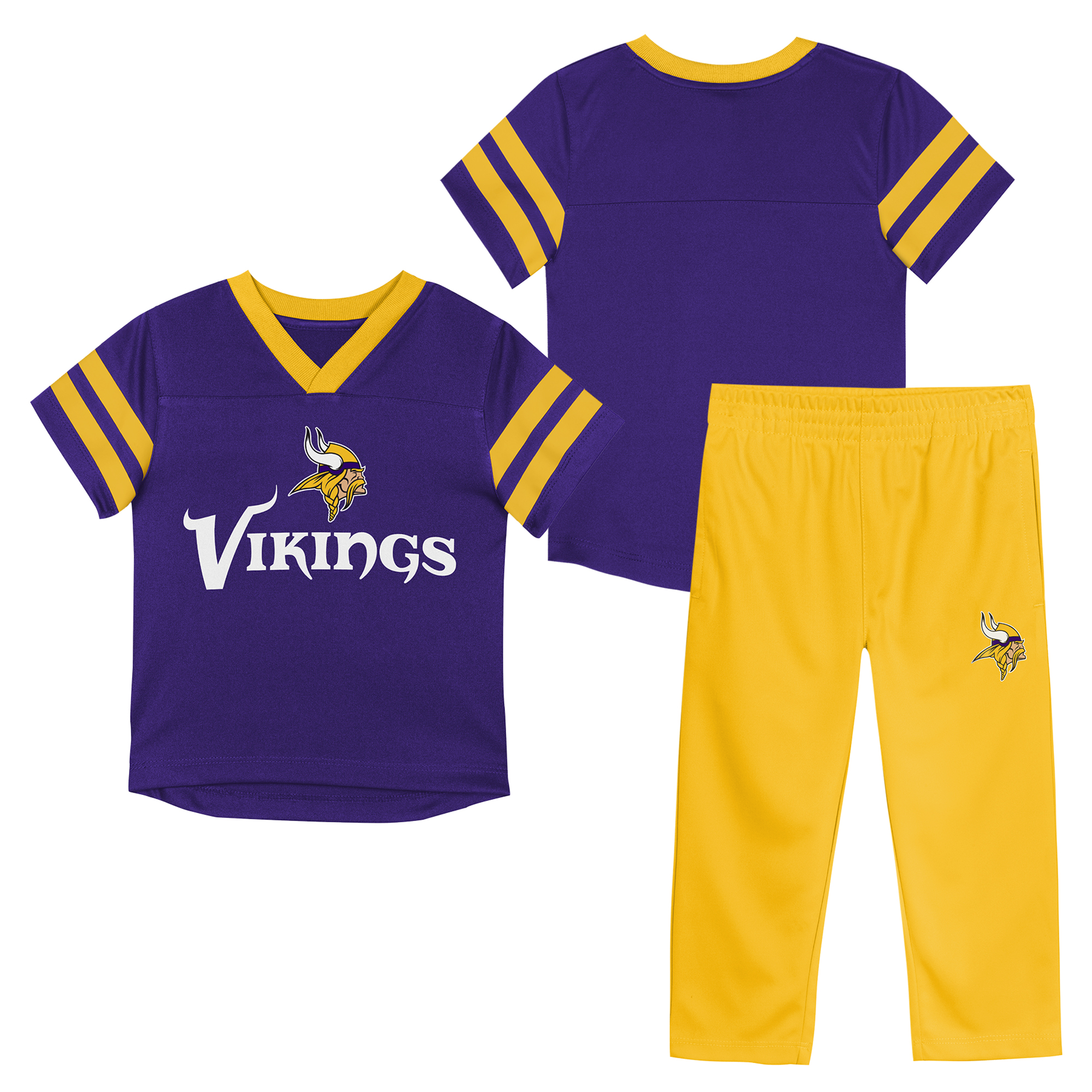 Outerstuff Toddler Purple/Gold Minnesota Vikings Red Zone Jersey & Top Pants Set - Purple, Gold