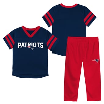 Toddler Outerstuff Navy/Red New England Patriots Red Zone Jersey Top & Pants Set