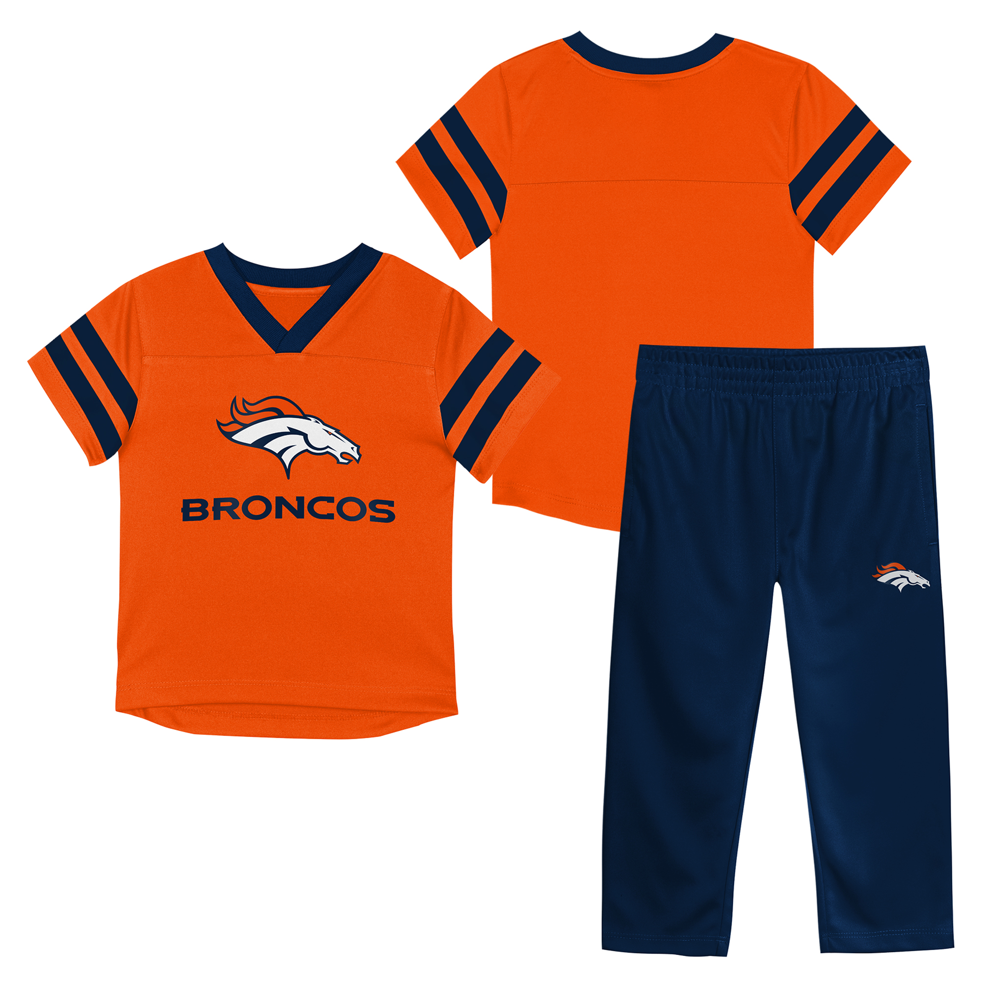 Toddler Outerstuff Orange/Navy Denver Broncos Red Zone Jersey Top & Pants Set
