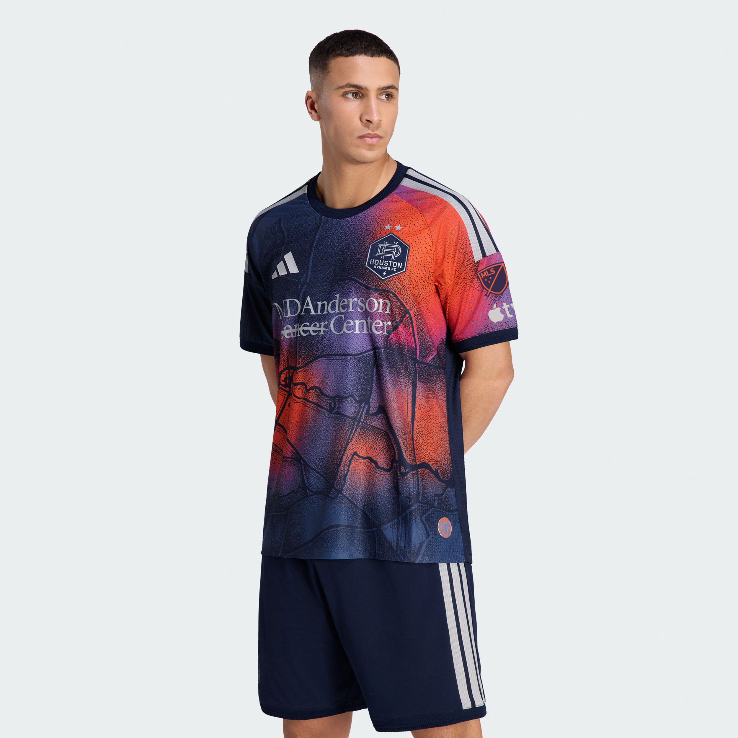 Men's adidas Blue Houston Dynamo FC 2026 Mission Control On-Field Authentic Patch Jersey