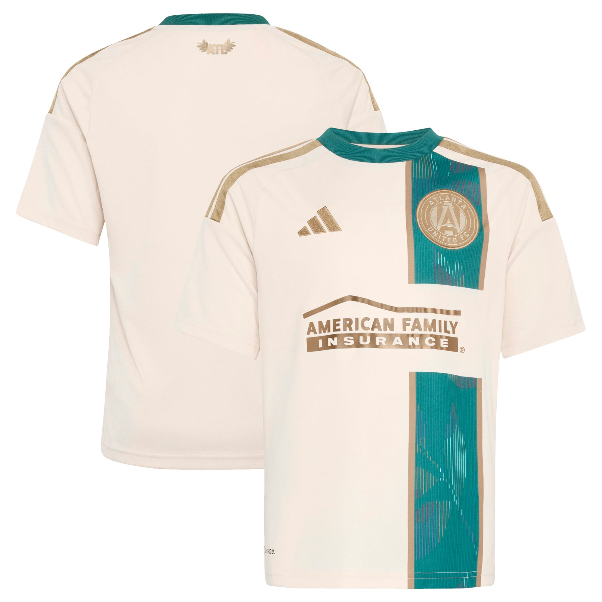 Youth adidas Tan Atlanta United FC 2026 Spirit of ‘96 Replica Jersey