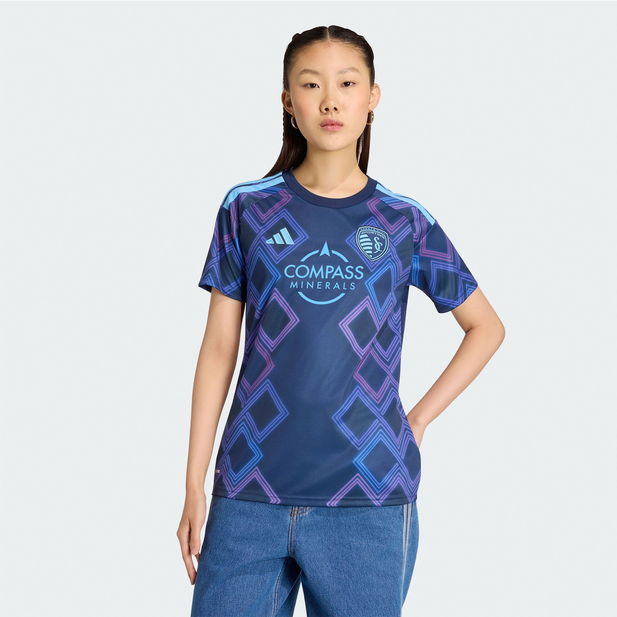 Women's adidas Blue Sporting Kansas City 2026 The 18th & Vine Kit Replica Jersey