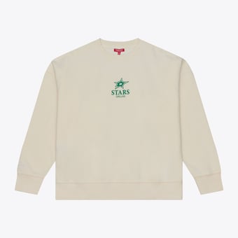 Women's Mitchell & Ness Cream Dallas Stars Core Essentials Sweatshirt