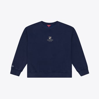 Women's Mitchell & Ness Navy New York Rangers Core Essentials Sweatshirt