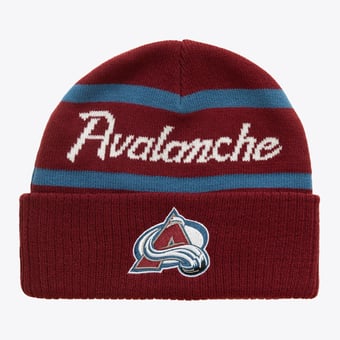 Men's Mitchell & Ness Burgundy Colorado Avalanche Head Coach Cuffed Knit Hat