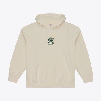 Men's Mitchell & Ness Cream Minnesota Wild Core Essentials Hoodie